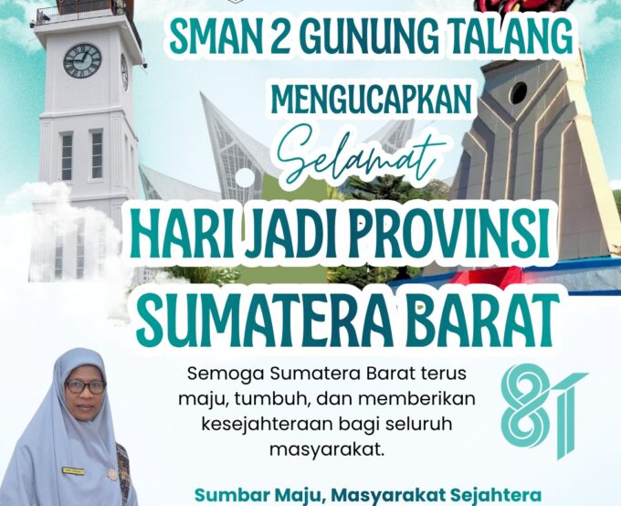 Selamat Memperingati HUT Sumatera Barat ke 81